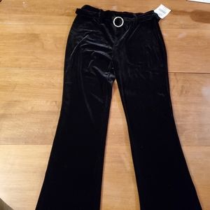 NWT Girl Identity Girls Black Velour Pants